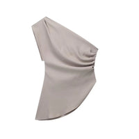 Off-Shoulder Asymmetric Crop Top