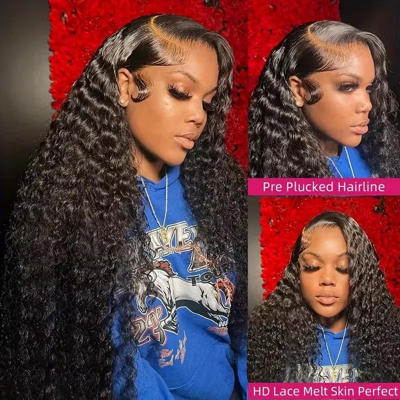 Natural Black Deep Wave Human Hair Wig
