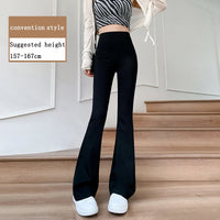 High Waist Slim Flare Trousers