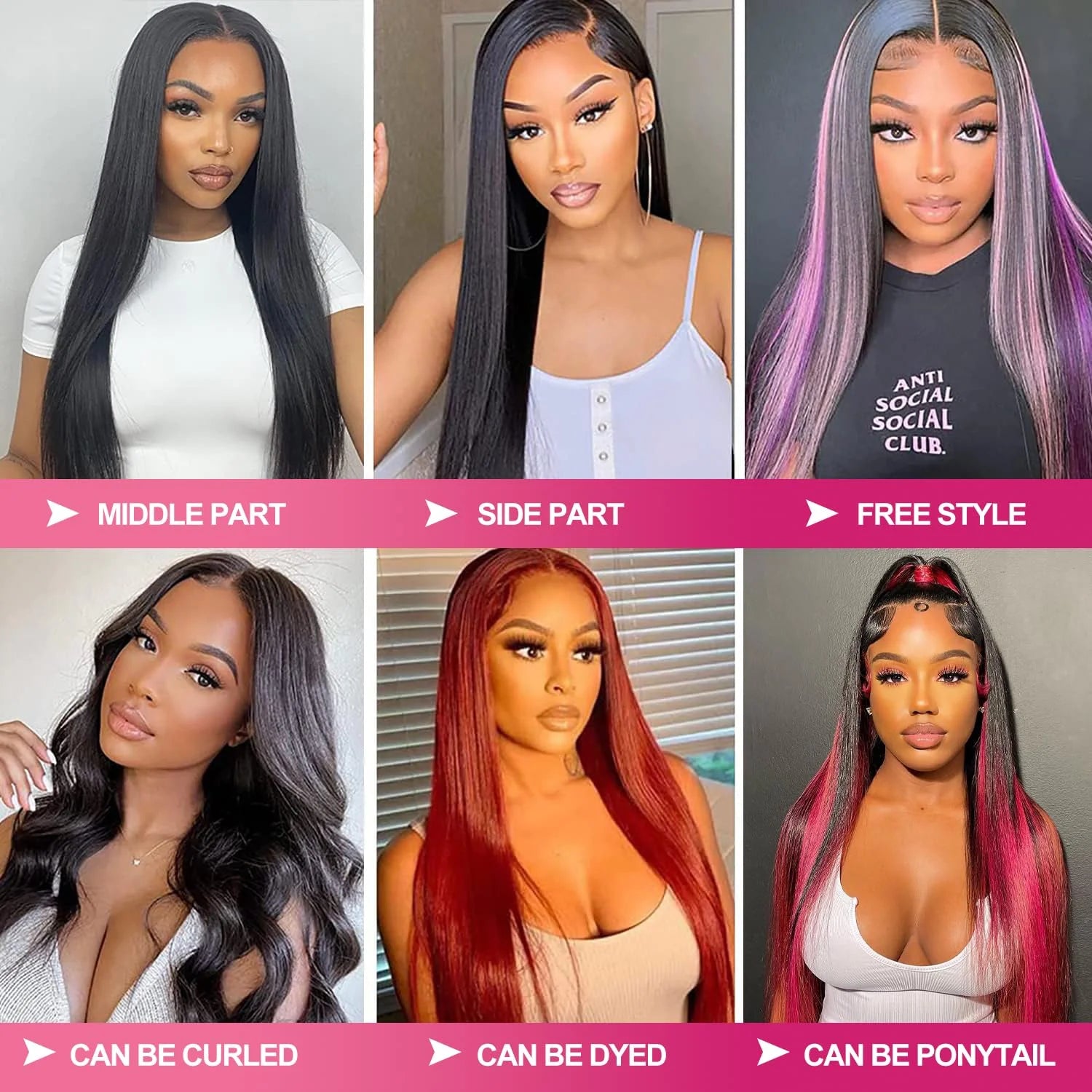 13x4 13x6 Natural Color Full Frontal 360 HD Transparent Lace 40 46 Inch Long Straight 7x6 Closure Human Hair Pre plucked Wigs