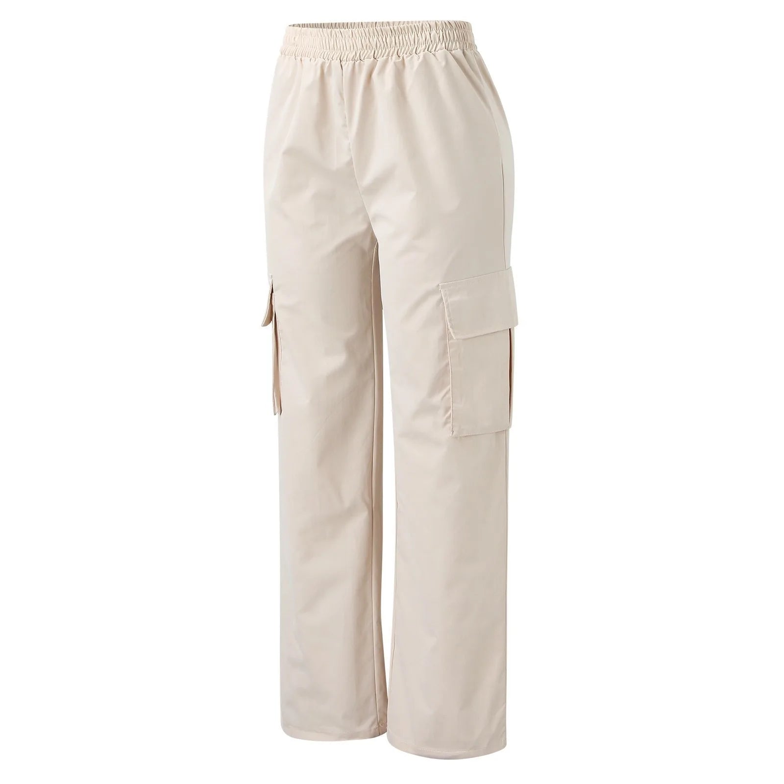 High Waist Wide-Leg Cargo Trousers