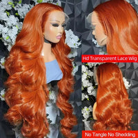 Body Wave Human Hair Wig – 350 Ginger HD Lace