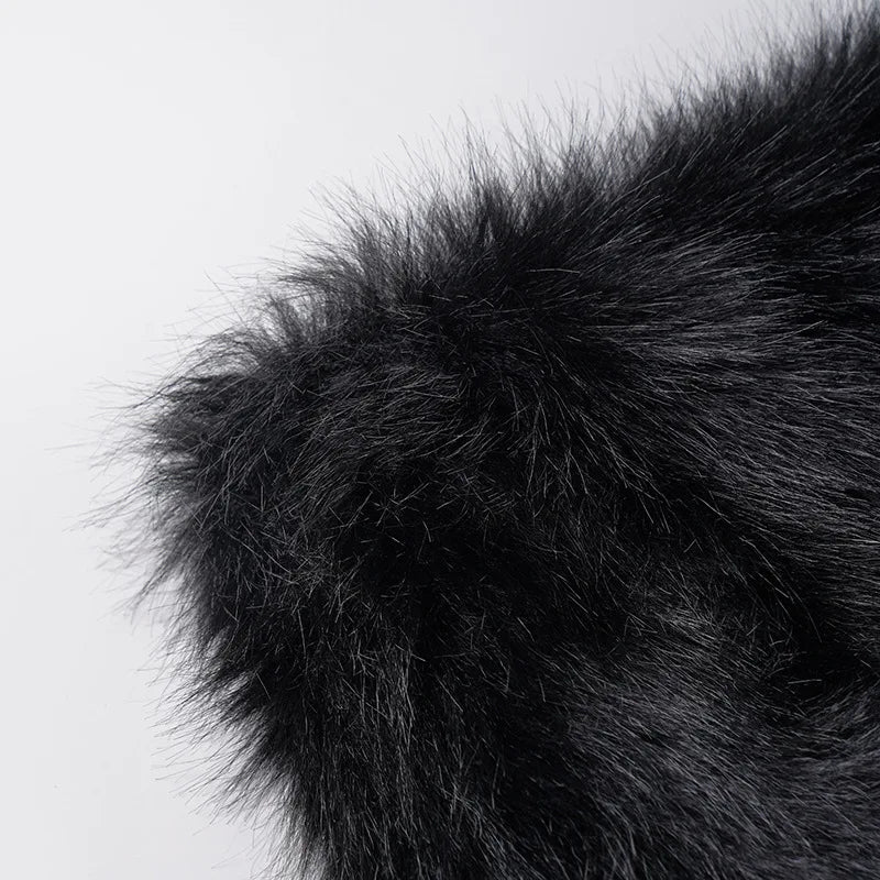 Faux Fur Bodycon Mini Skirt