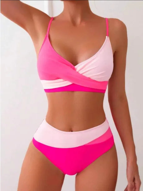 Patchwork Two-Piece Bikini Swimsuit