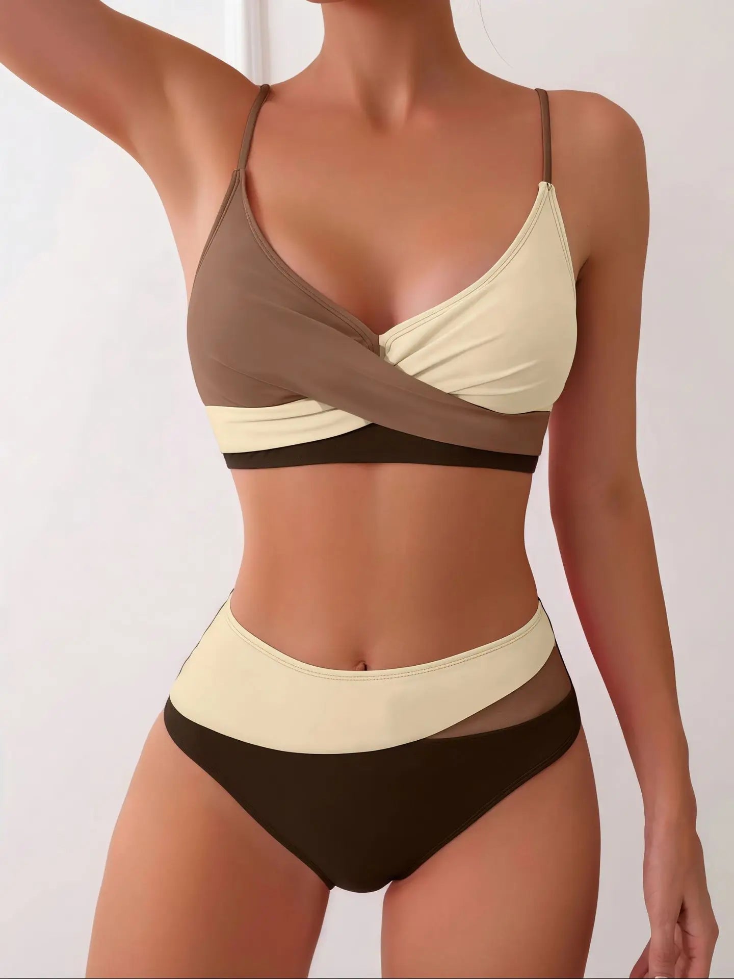 Patchwork Two-Piece Bikini Swimsuit