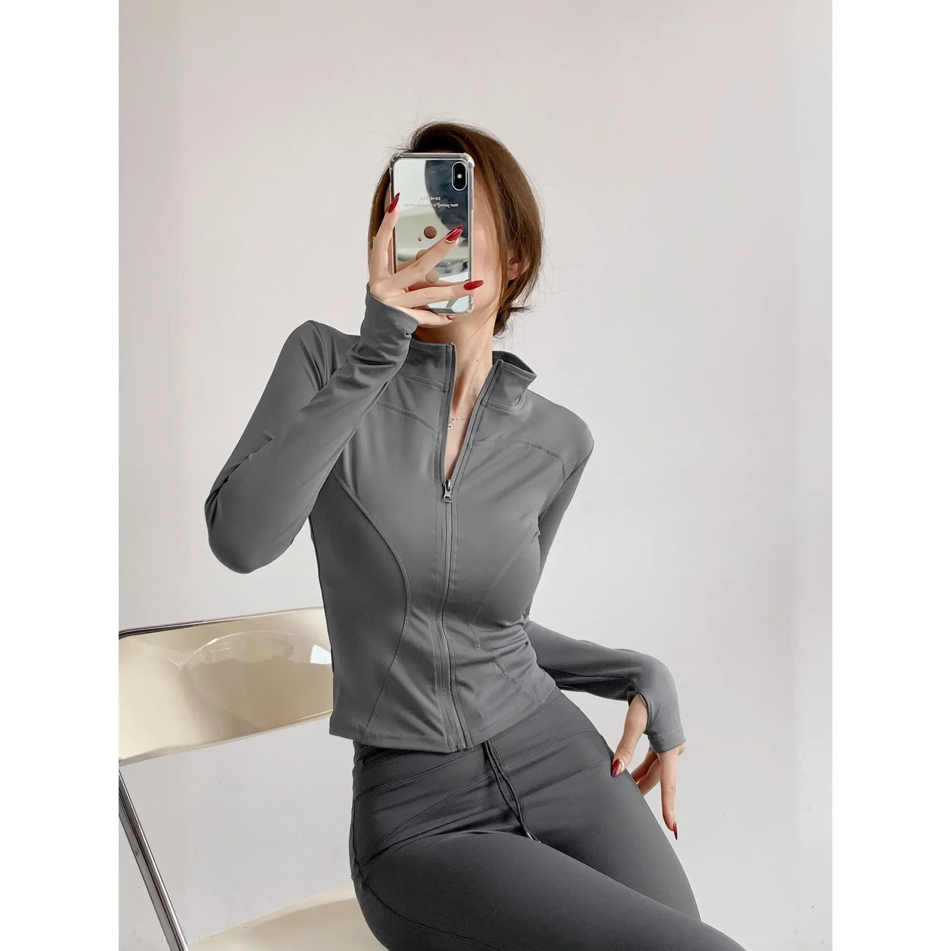 Long Sleeve Zip Running Jacket