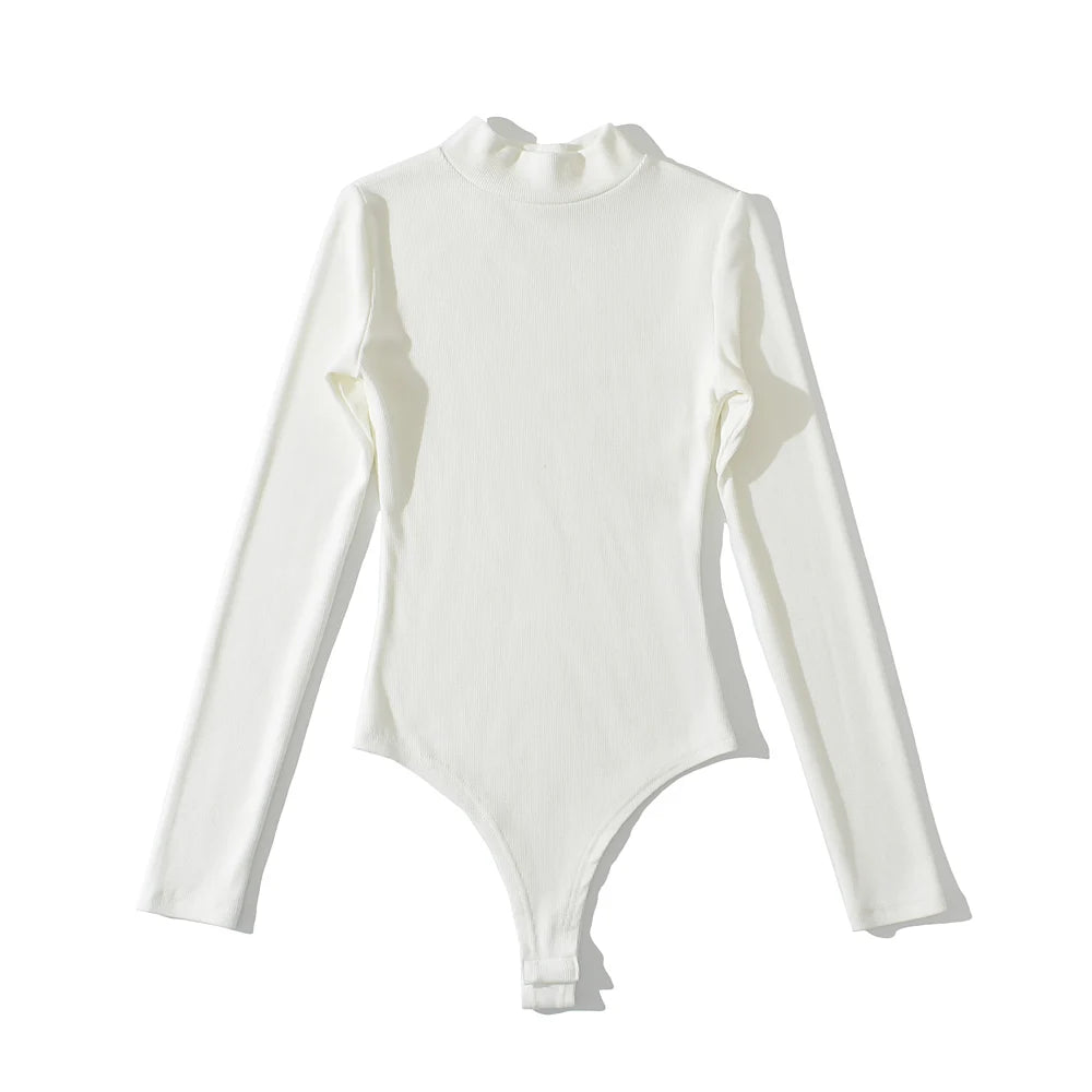 Ribbed Long Sleeve Fleece-Lined Bodysuit