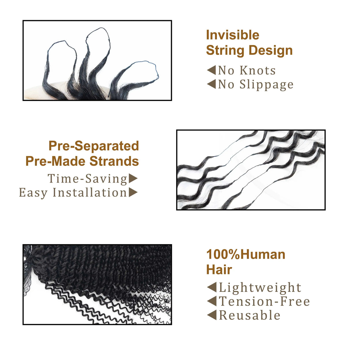 Soft Fashion Feather Crochet Hair Extensions 100% Human Hair Crochet Curly for Braiding Hair Extensions