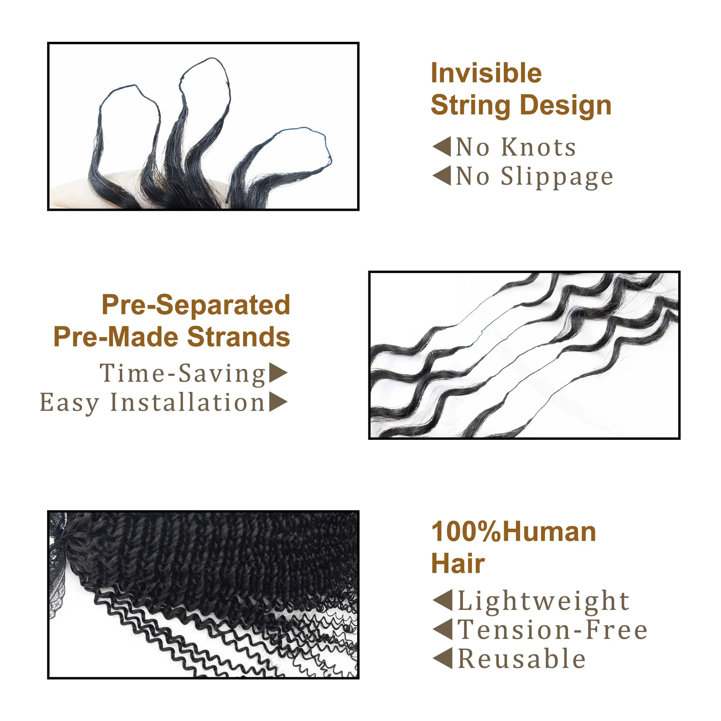 Soft Fashion Feather Crochet Hair Extensions 100% Human Hair Crochet Curly for Braiding Hair Extensions