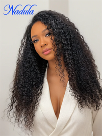 V-Part Jerry Curly Glueless Human Hair Wig