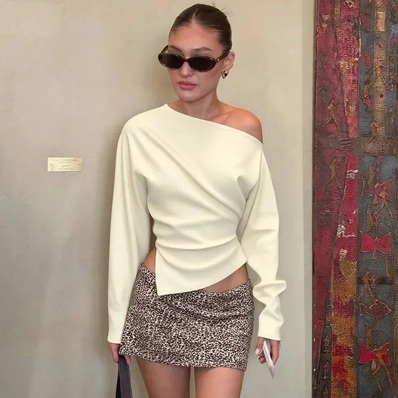 Strapless Pleated Slim Top