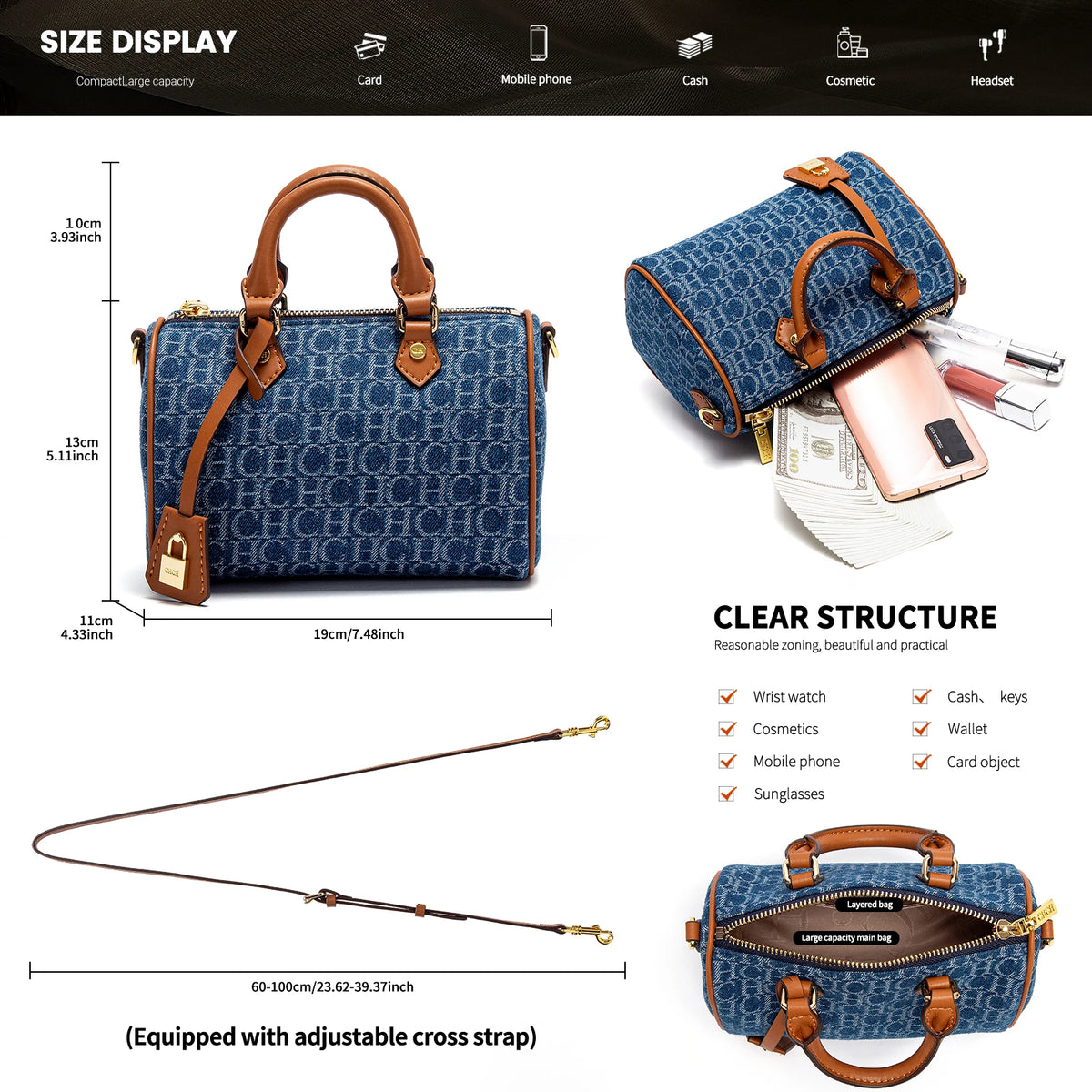 Women'S Shoulder Bag 2025 New Cowboy Splicing Pillow Bag, Casual Party Women'S Handbag