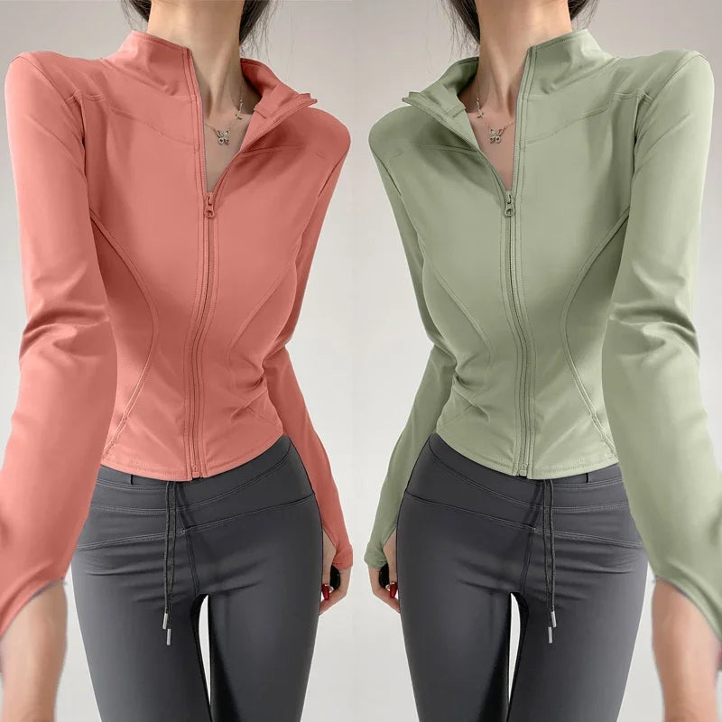 Long Sleeve Zip Running Jacket