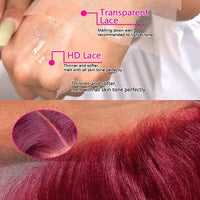 99J Burgundy Deep Wave Human Hair Wig