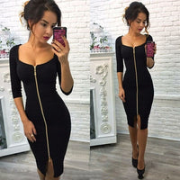 Long Sleeve Bodycon Sheath Dress