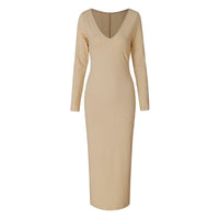 Off-Shoulder Knit Bodycon Midi Dress